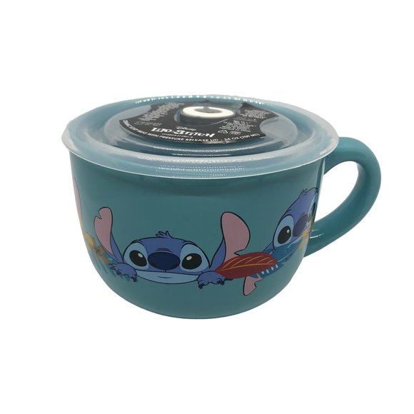 Disney Dining Disney Lilo Stitch Aloha Floral 24 Oz Ceramic Soup